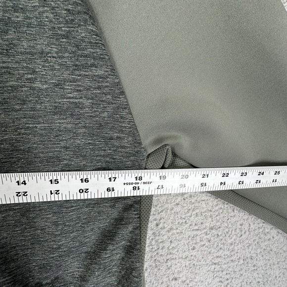 New Balance Mens M Hoodie Gray Green Full Zip Running Gym Exercise Fleece - Picture 3 of 7